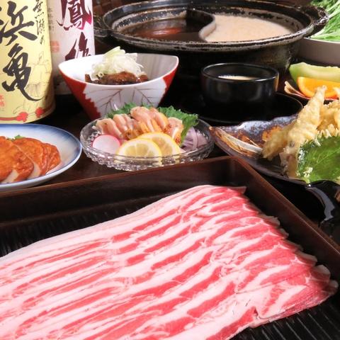 はちまん 八幡 郷土料理 黒豚しゃぶ鍋 ぞうすい