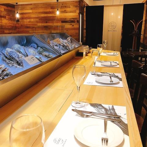 牡蠣と肉たらし ビストロAKIRA 四ツ橋 新町