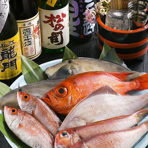 日本酒と魚串 松吉